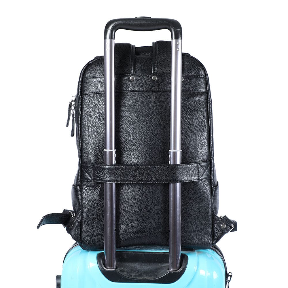 Black Leather Bookbag | DÔME - Image 7