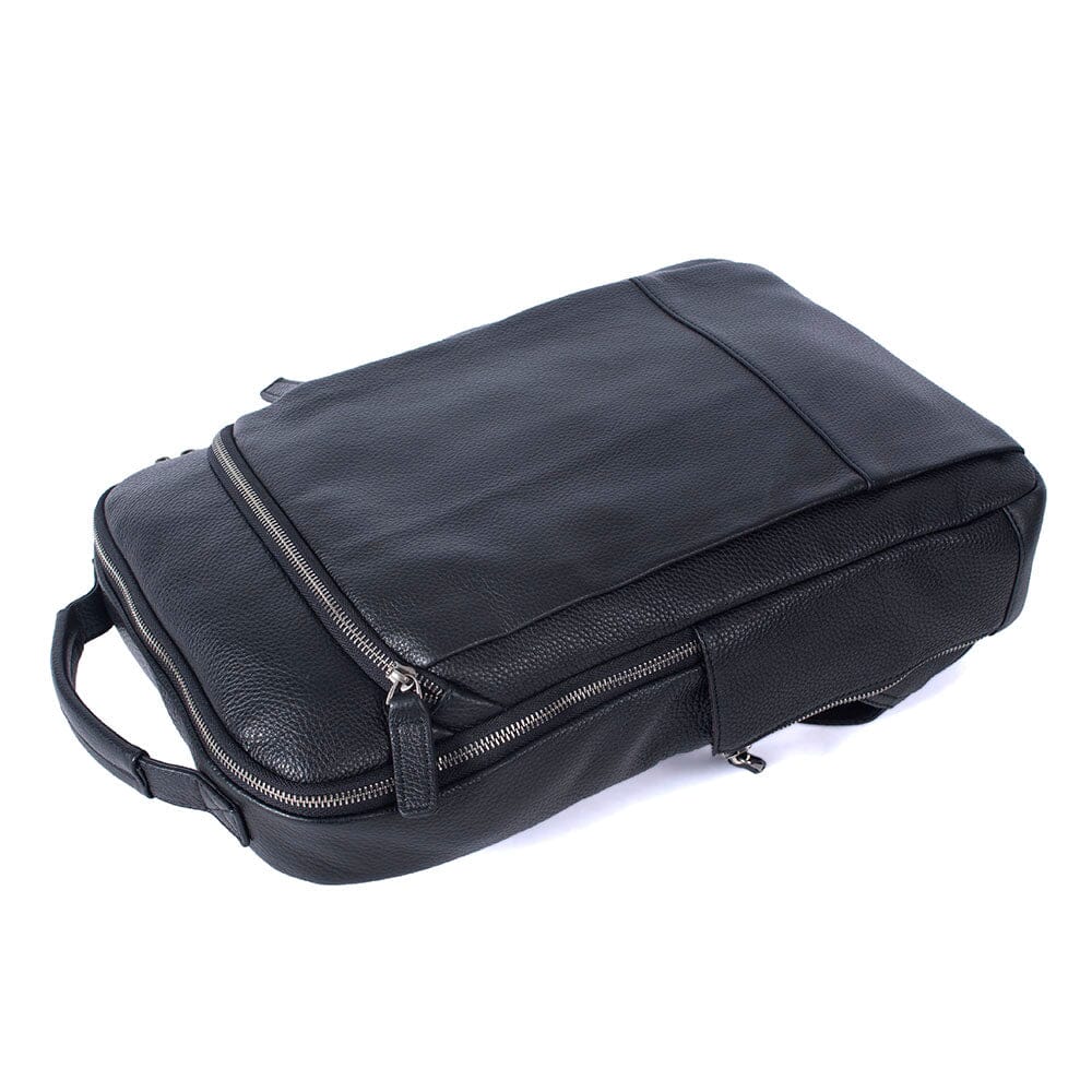 Black Leather Laptop Backpack | STEELE - Image 4