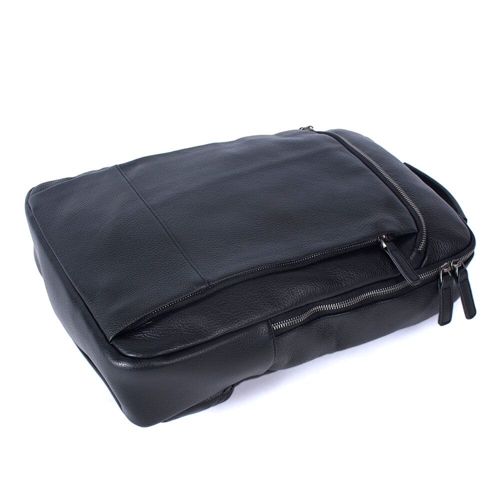 Black Leather Laptop Backpack | STEELE - Image 5