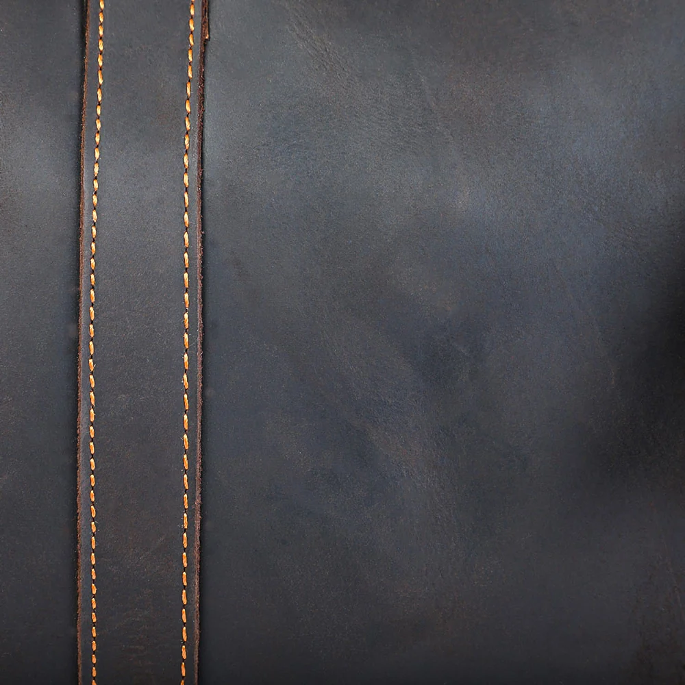 Brown Leather Weekender Bag | JANEIRO - Image 27