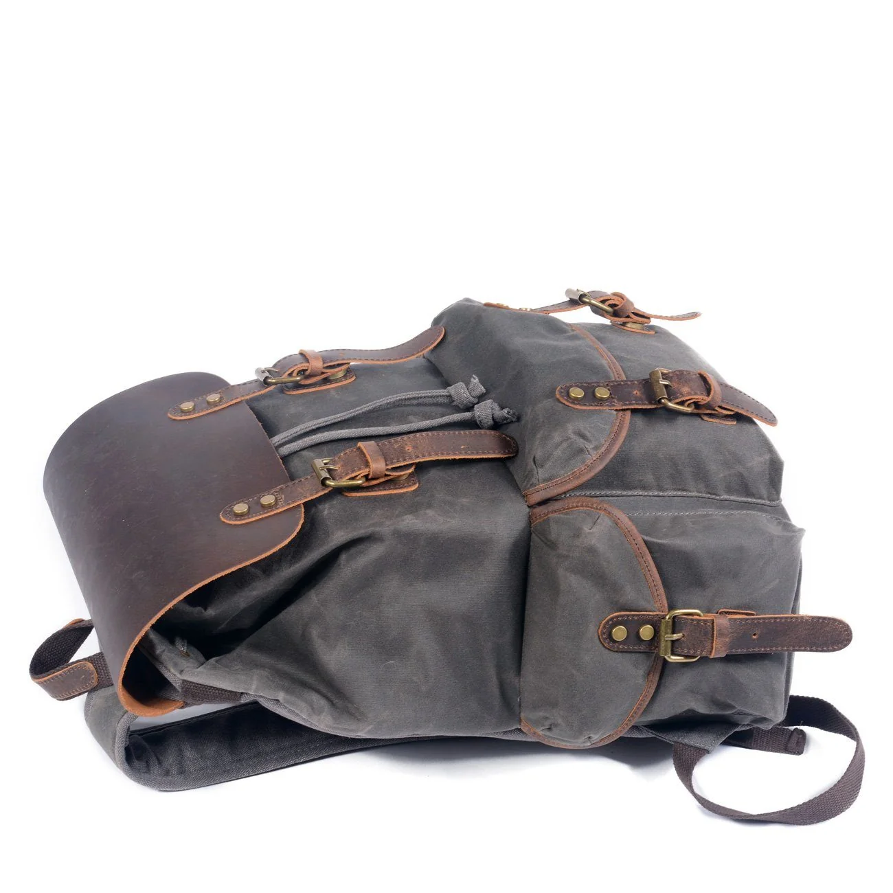 Canvas Leather Backpack | MALMÖ - Image 9