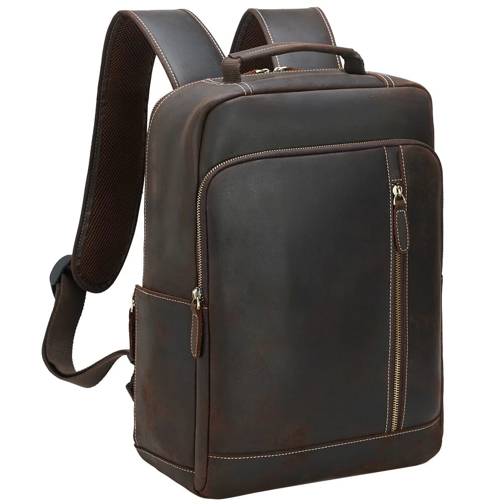Crazy Horse Leather Backpack | EVEREST - Image 4