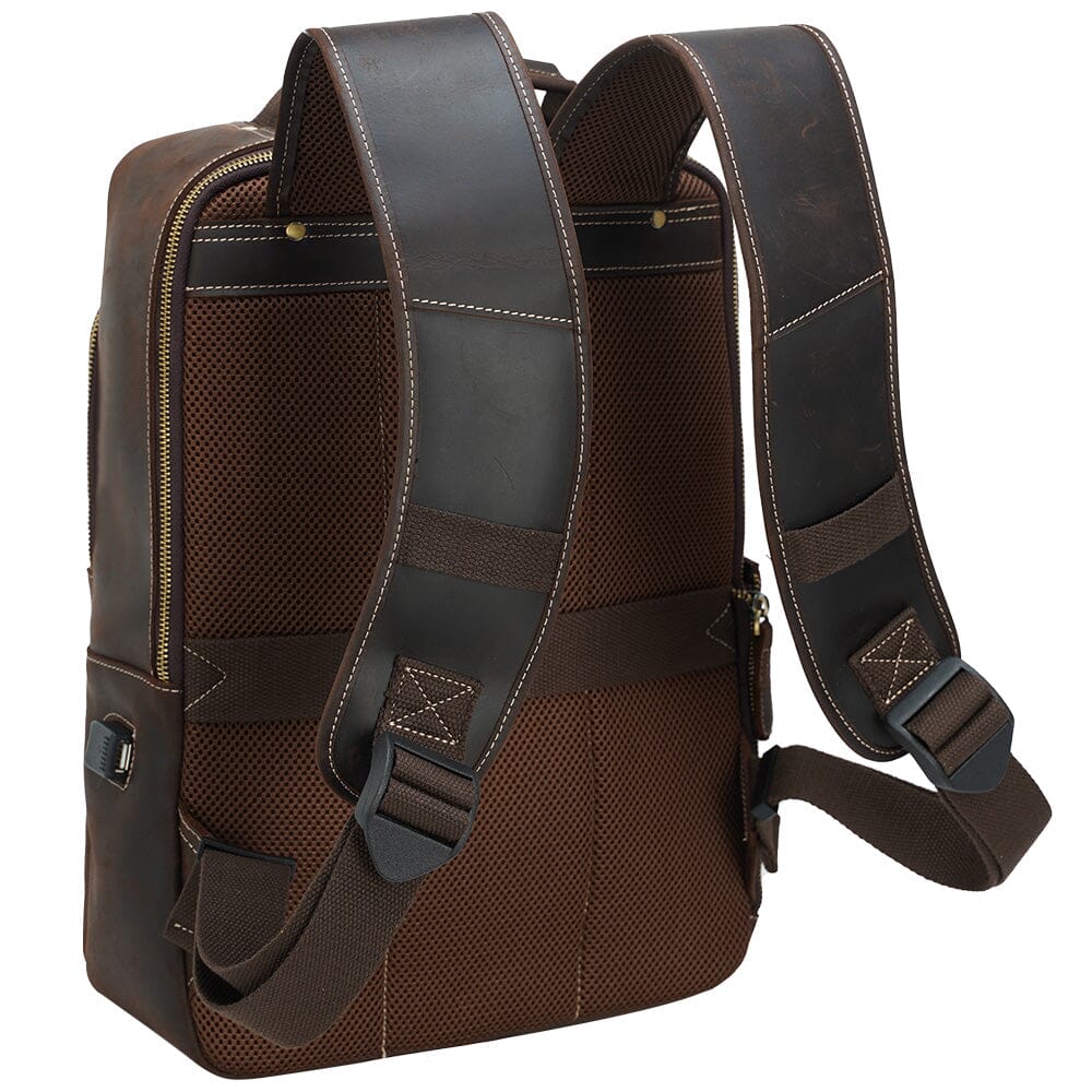Crazy Horse Leather Backpack | EVEREST - Image 8