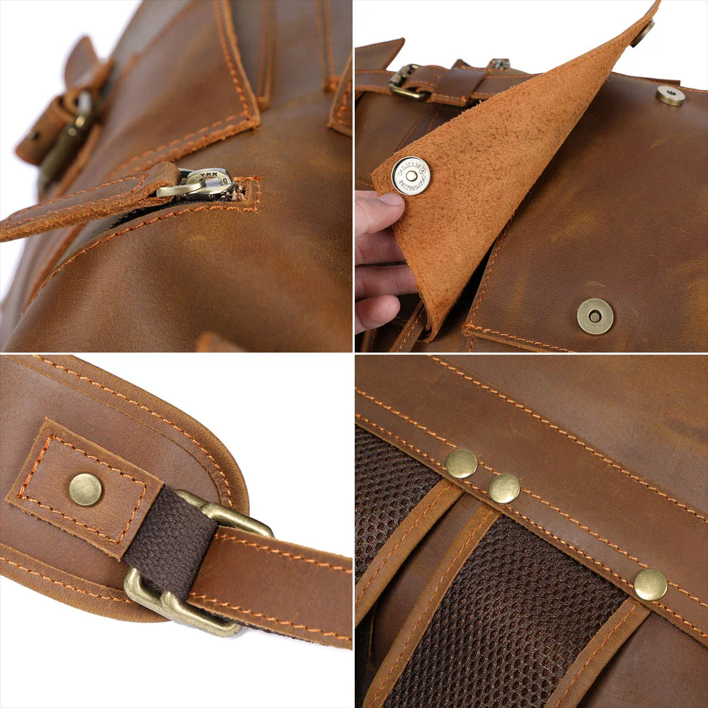 Brown Leather Backpack | KYLO - Image 19