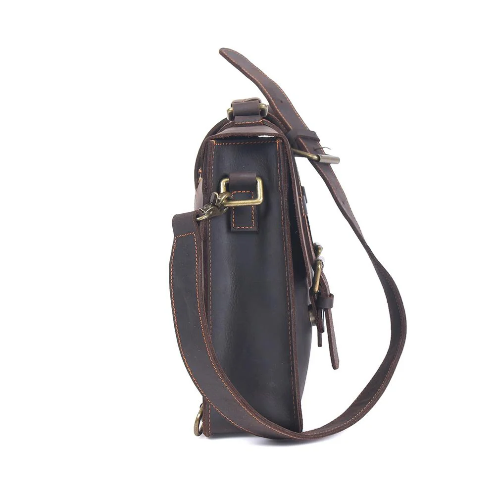 Leather Courier Bag | ZAINA - Image 5