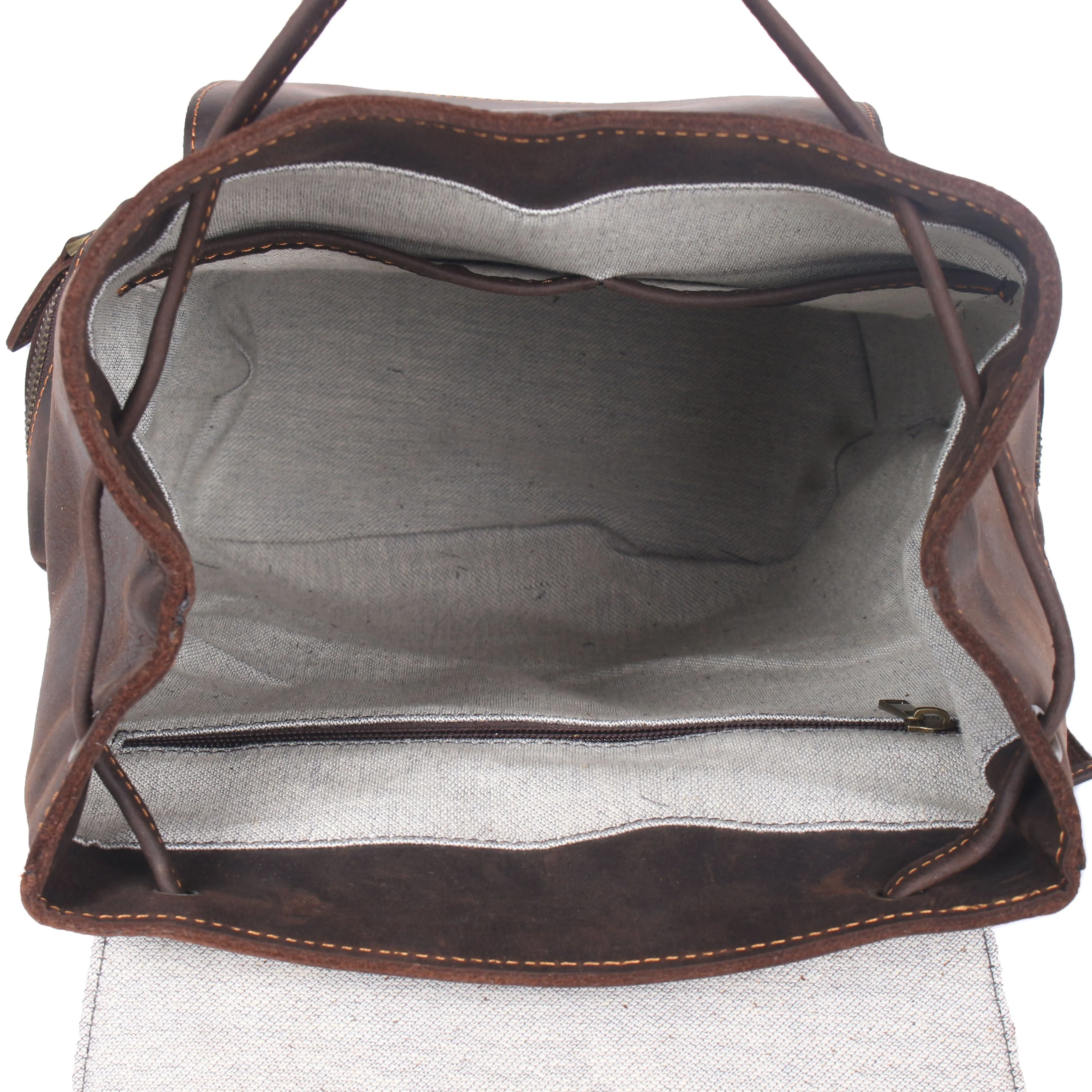 Leather Drawstring Backpack | DASHAN - Image 10