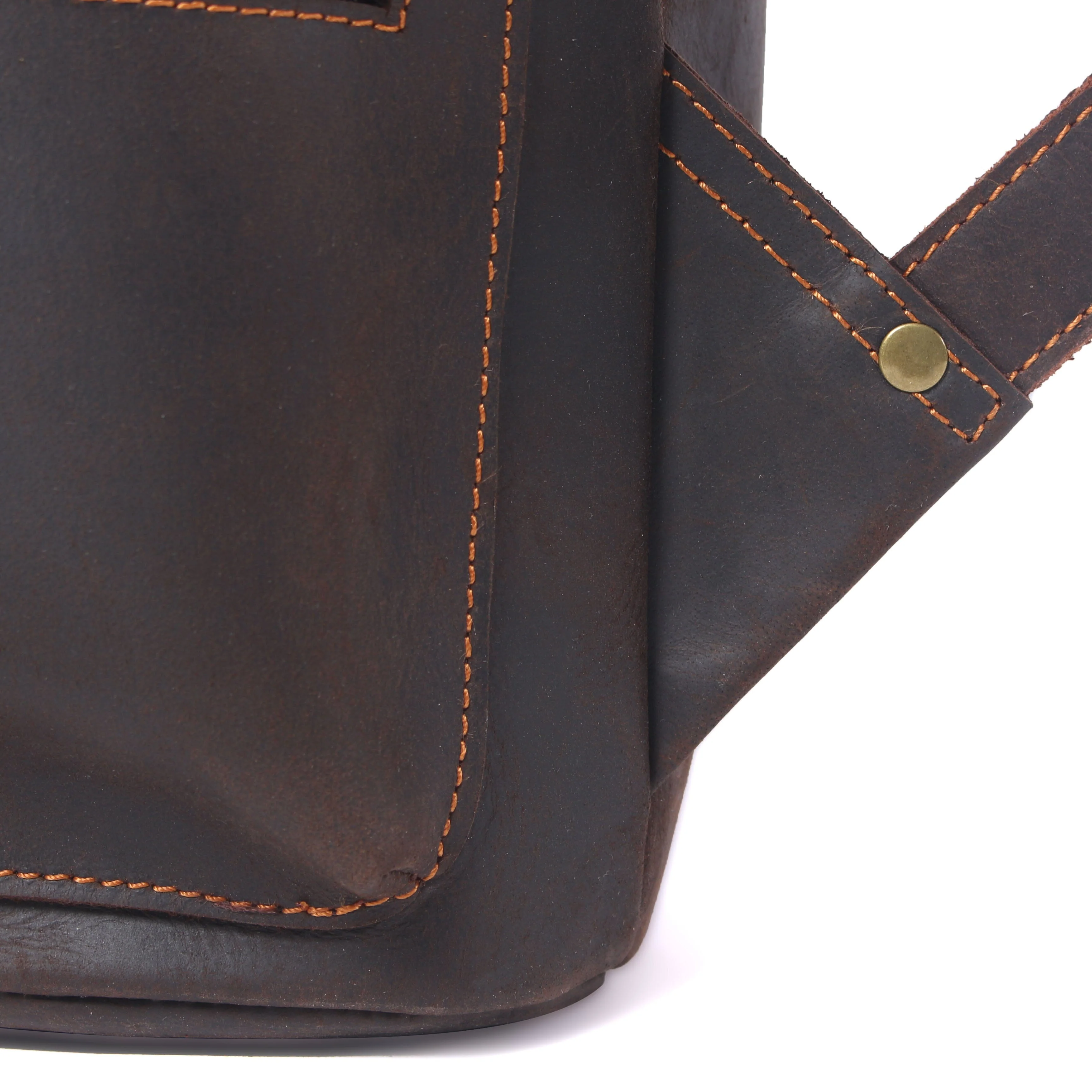 Leather Drawstring Backpack | DASHAN - Image 17