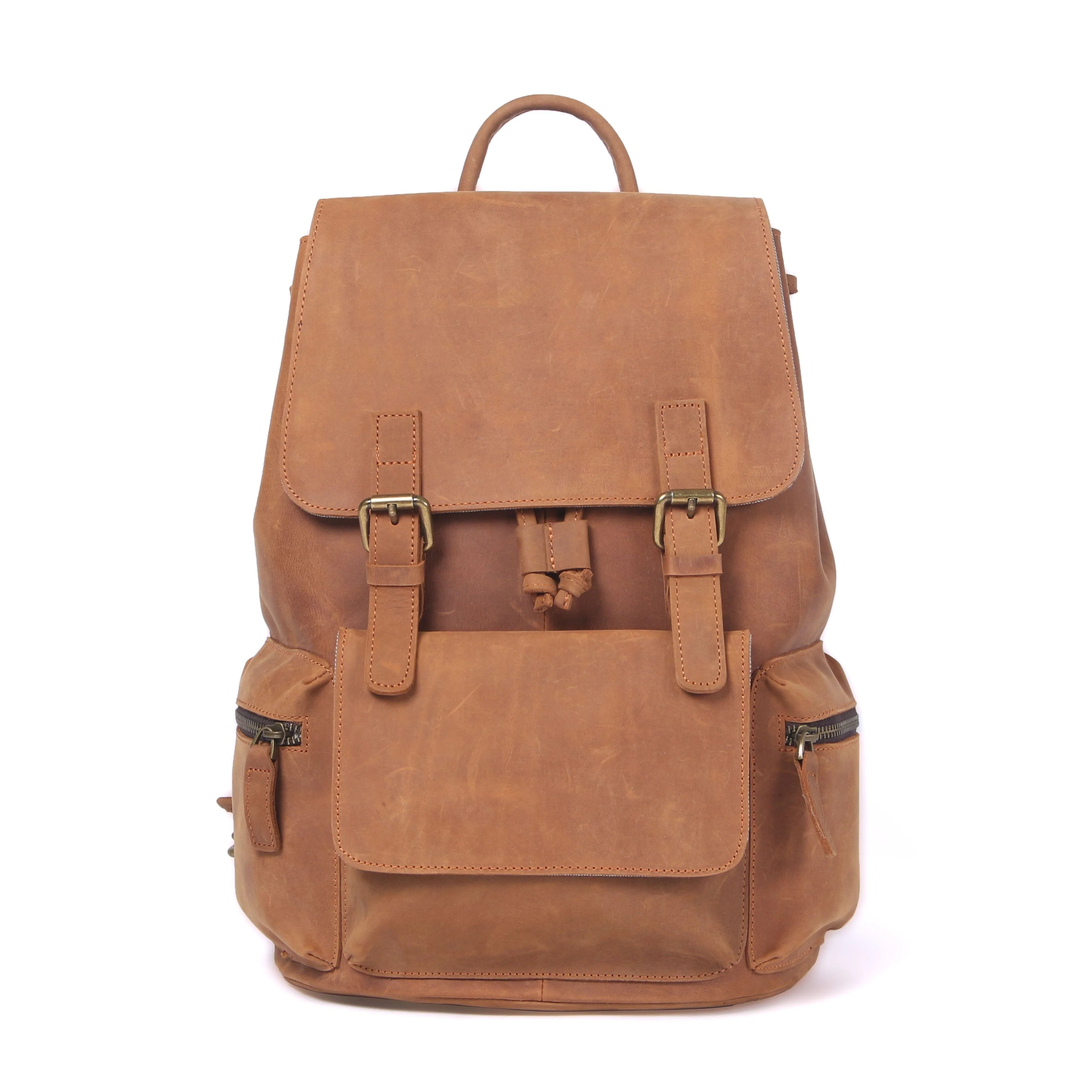 Leather Drawstring Backpack | DASHAN - Image 2