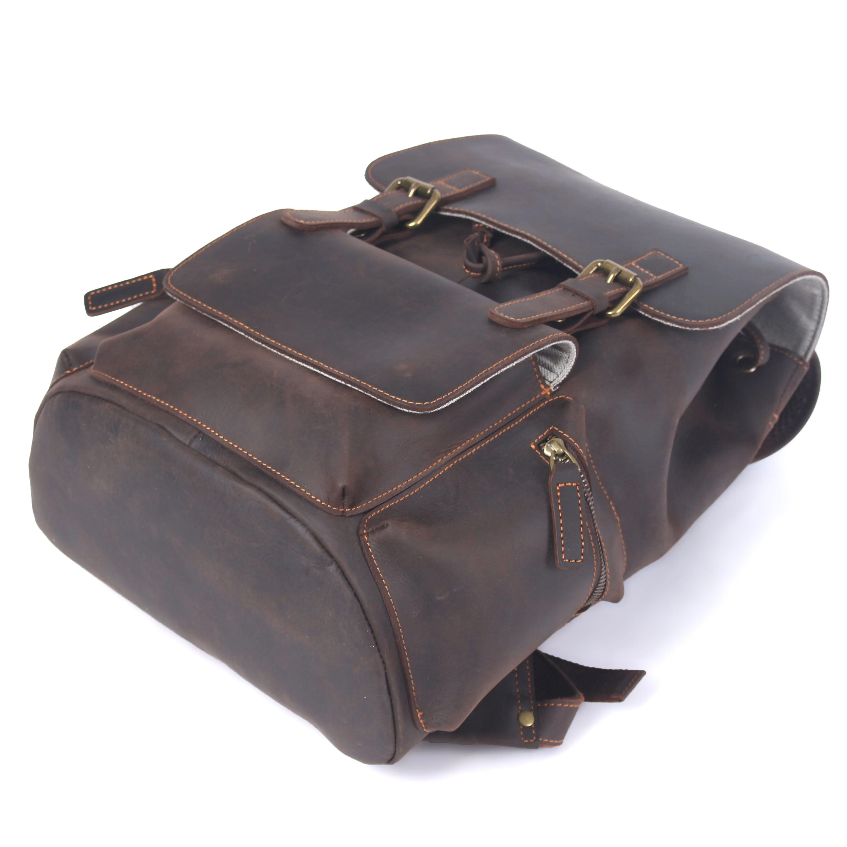 Leather Drawstring Backpack | DASHAN - Image 8