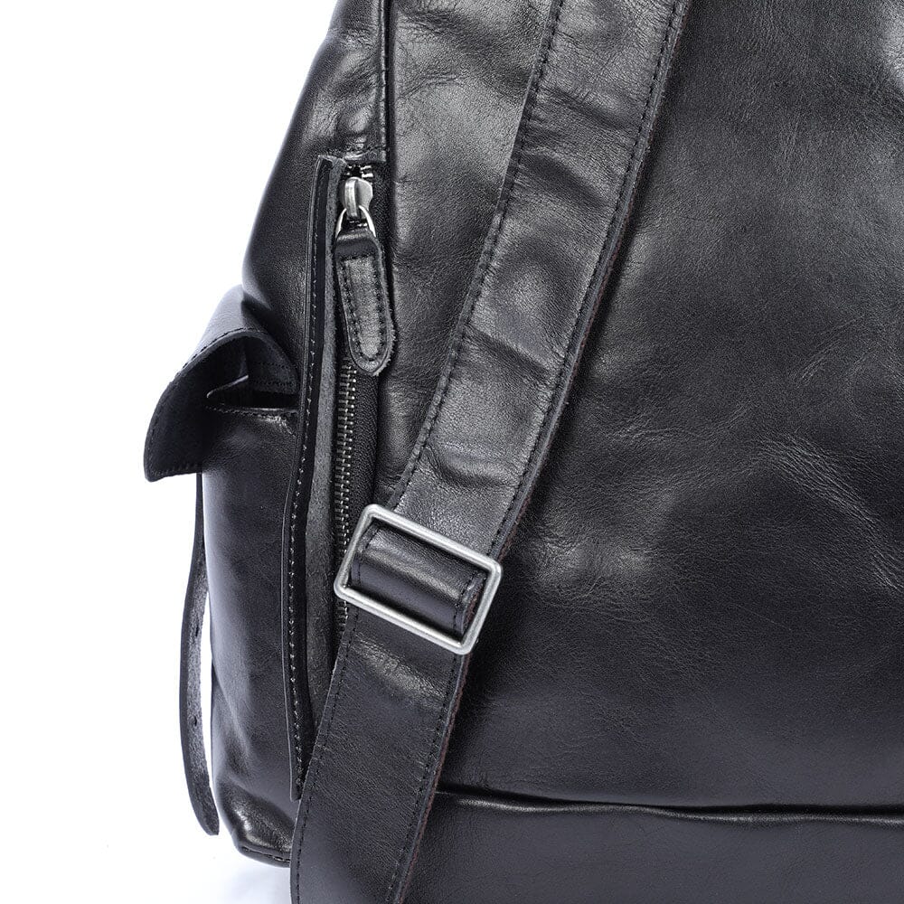 Small Black Leather Backpack | WALTER - Image 13