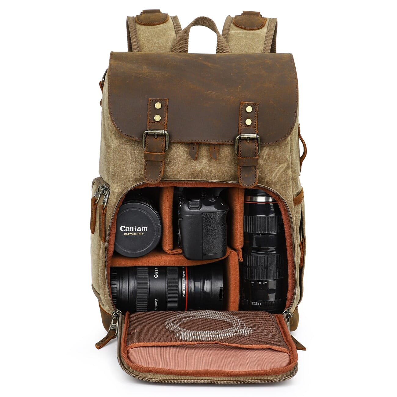Vintage Leather Camera Backpack | DENALI - Image 16