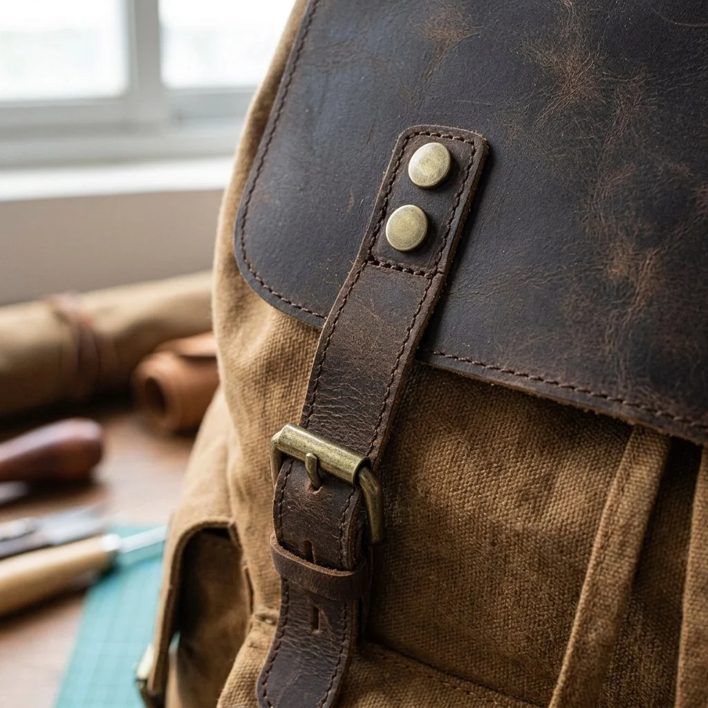 Waxed Canvas Backpack | LATVIA - Image 11