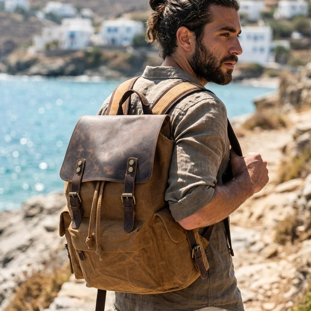 Waxed Canvas Backpack | LATVIA - Image 17