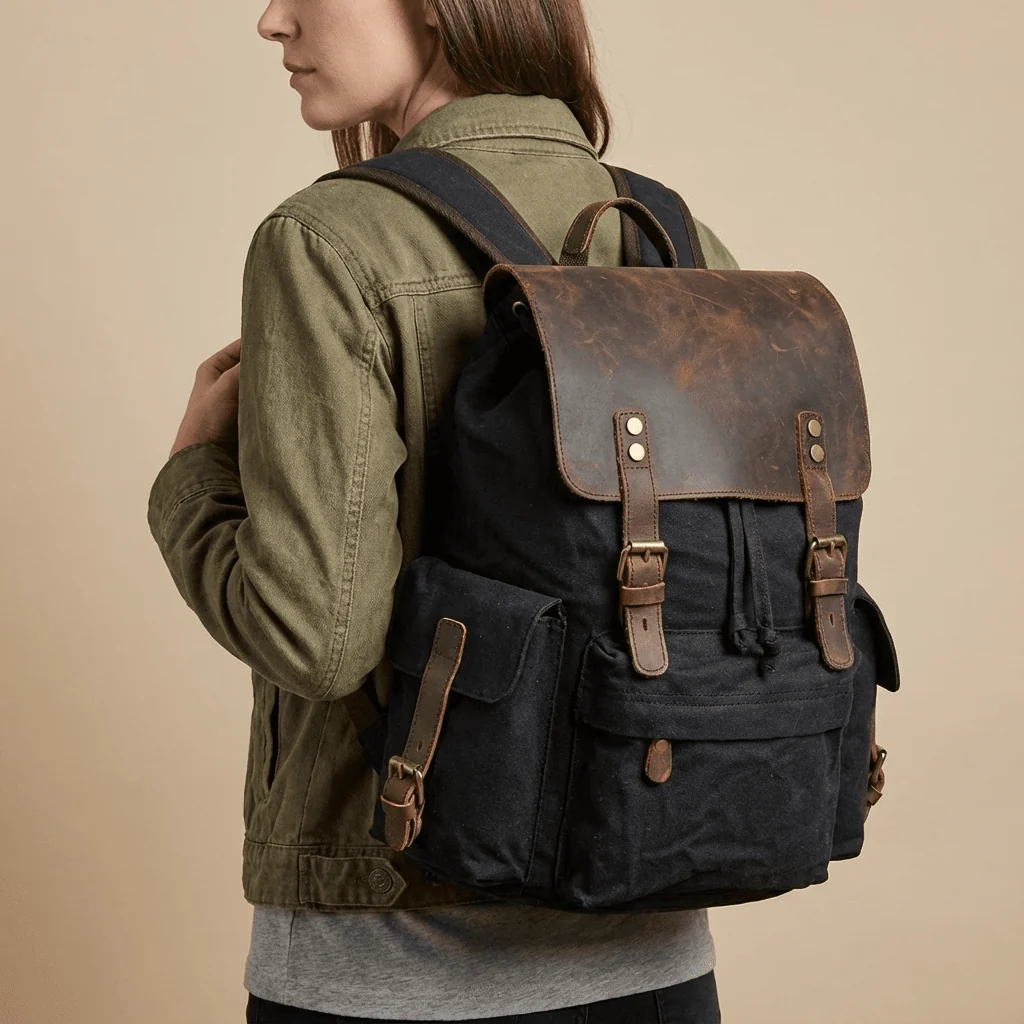 Waxed Canvas Backpack | LATVIA - Image 19