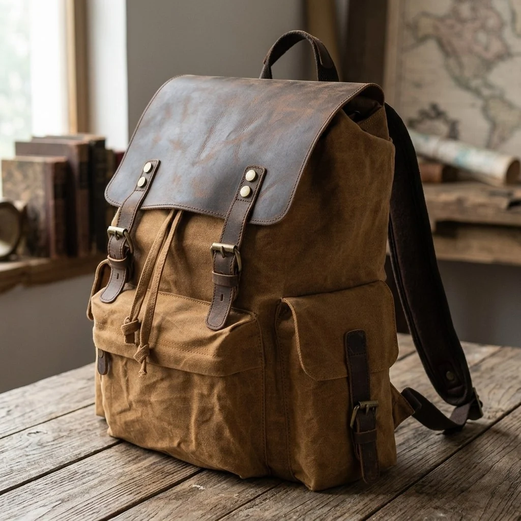 Waxed Canvas Backpack | LATVIA - Image 6