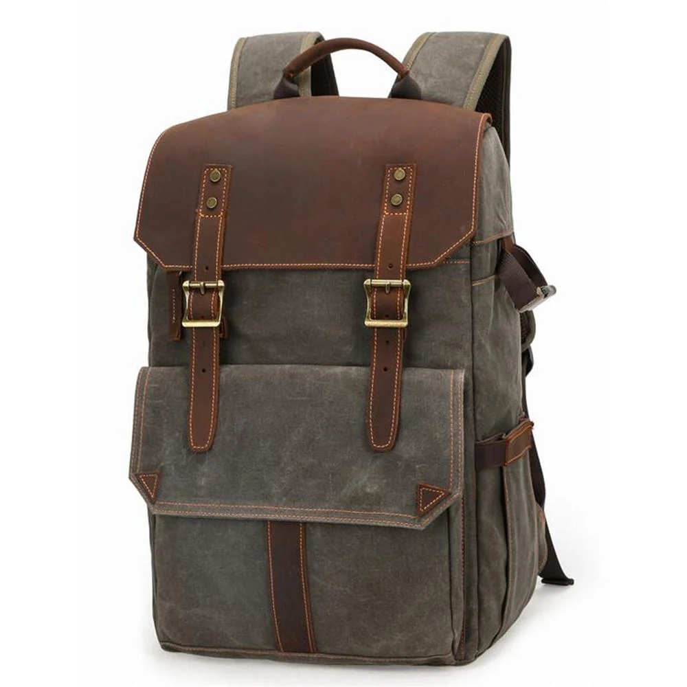 Waxed Canvas Camera Backpack | ALGONQUIN - Image 16