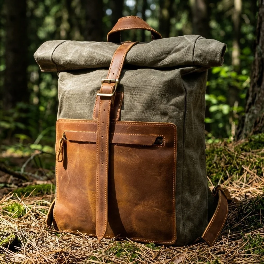 Waxed Canvas Rucksack | HANOVER - Image 4