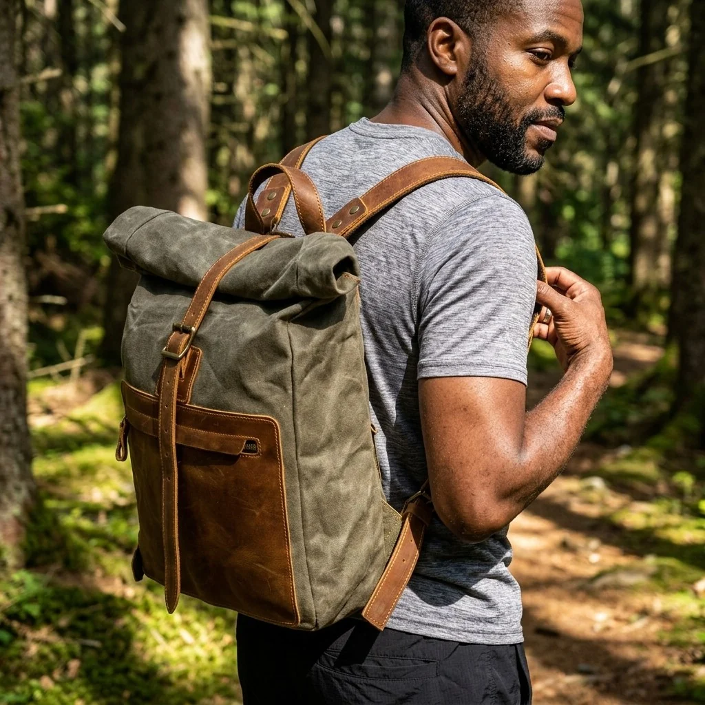 Waxed Canvas Rucksack | HANOVER - Image 5